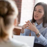 Lady dealing with long term absence of an employee