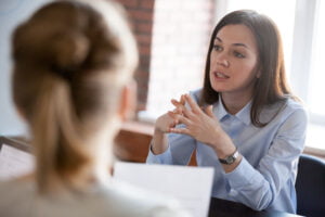 Lady dealing with long term absence of an employee